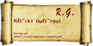 Röckl Györgyi névjegykártya
