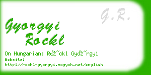 gyorgyi rockl business card